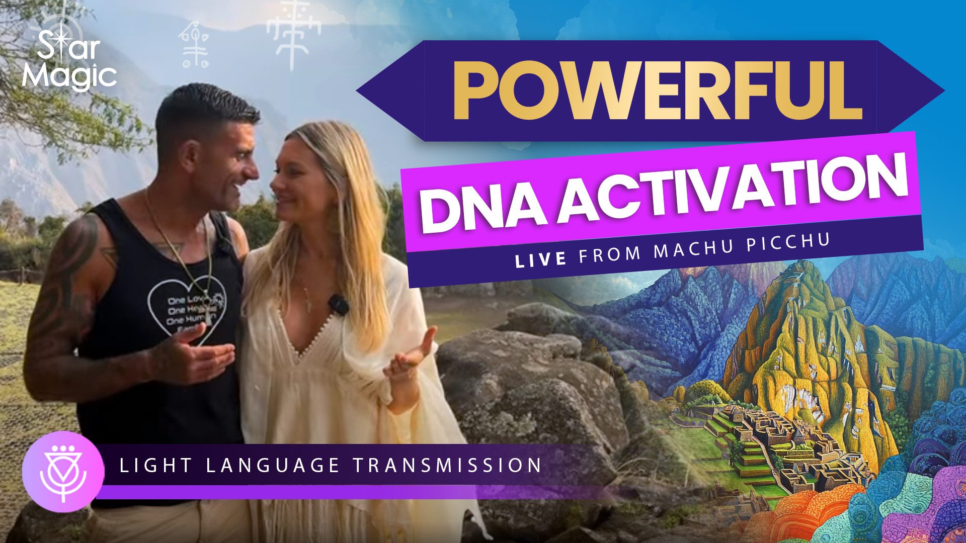 Light Language Transmission. Live from Machu Picchu with Jerry & Lore